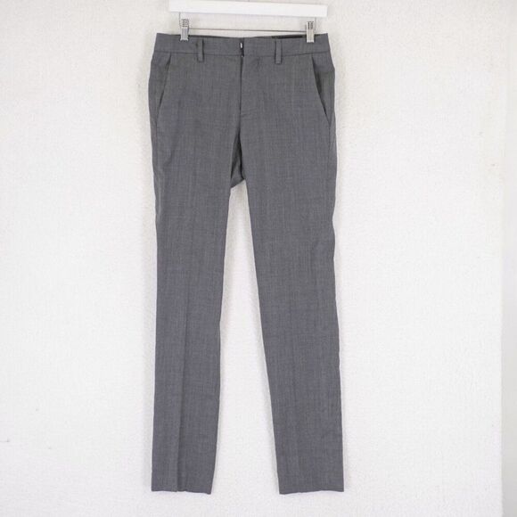 DAMAGED Bonobos Slim Fit Wool Gray Dress Pants 28/33 Size 28 Flat Front Mid Rise - Picture 1 of 8